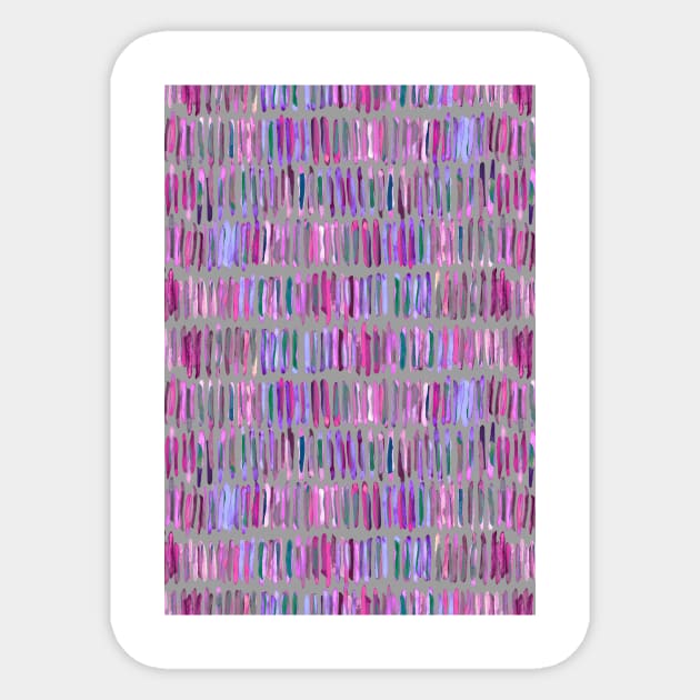 Messy Watercolor Stripes in Pink and Purple Sticker by micklyn